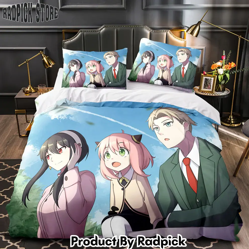 Spy x family bedding set quilt duvet cover bed sheet sets for kids present  rp0428237